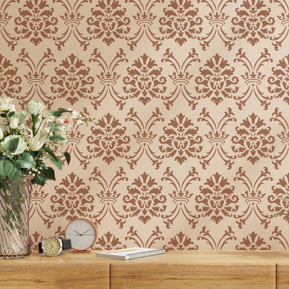 Buckingham Damask Allover Stencil