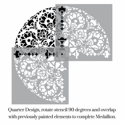 Maya Floral Medallion Stencil