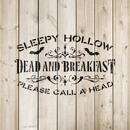 Sleepy Hollow Please Call A Head Stencil