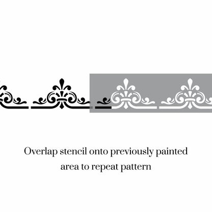 Fleurette Border Stencil