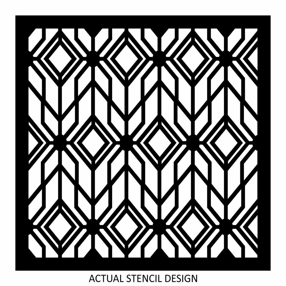 Deco Diamond Trellis Stencil