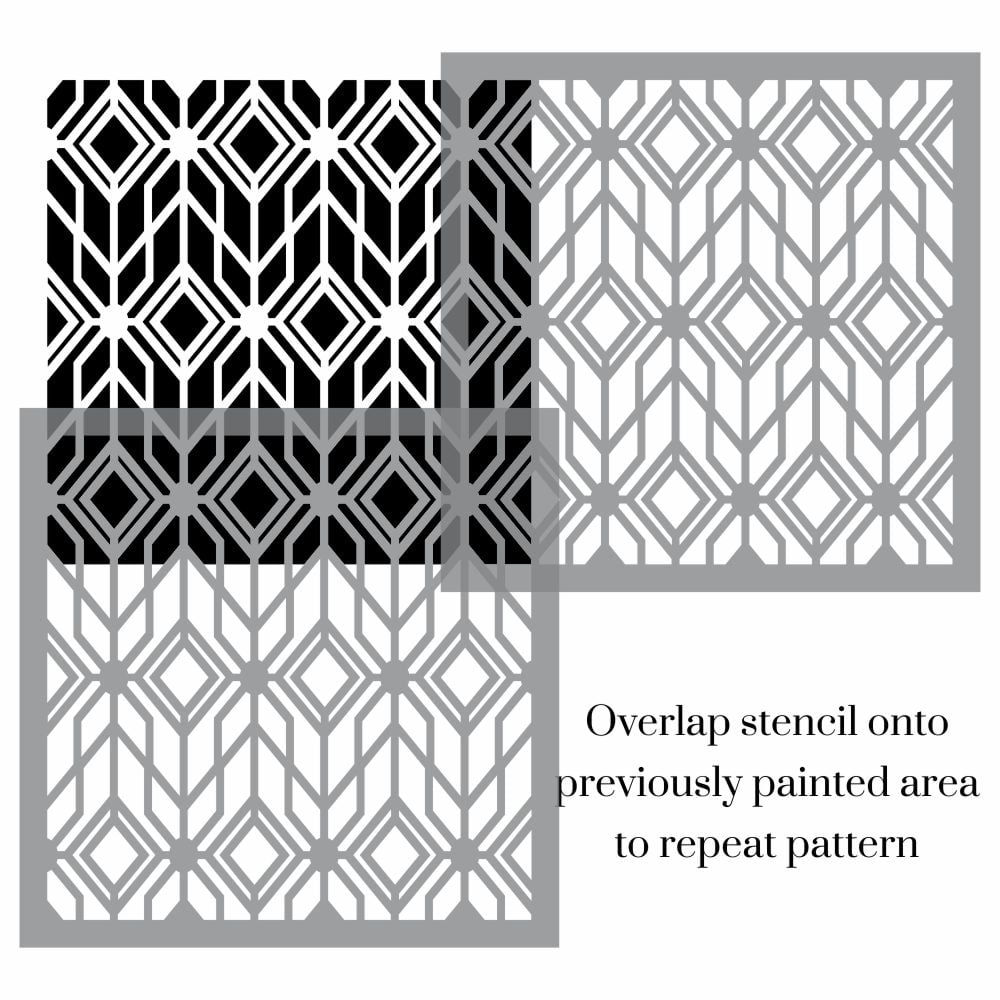 Deco Diamond Trellis Stencil