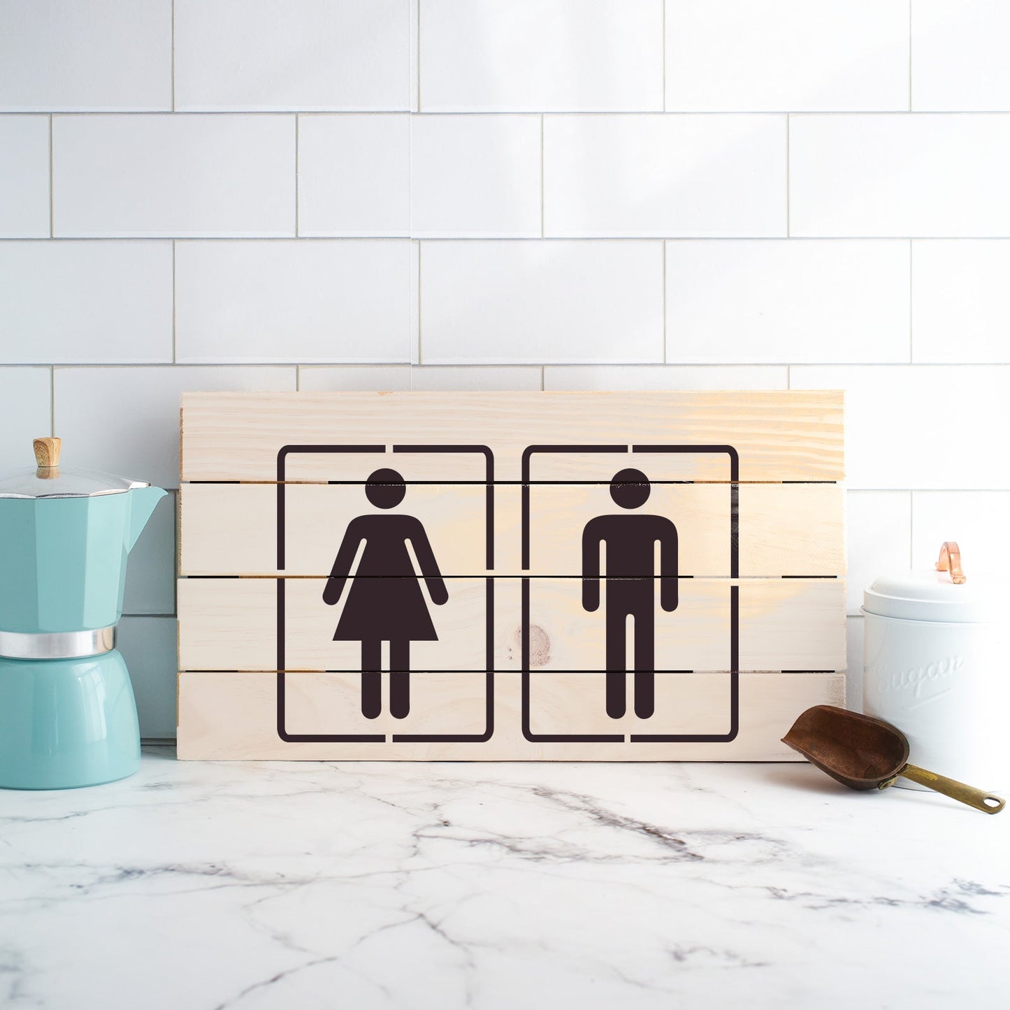 Bathroom Sign Stencil