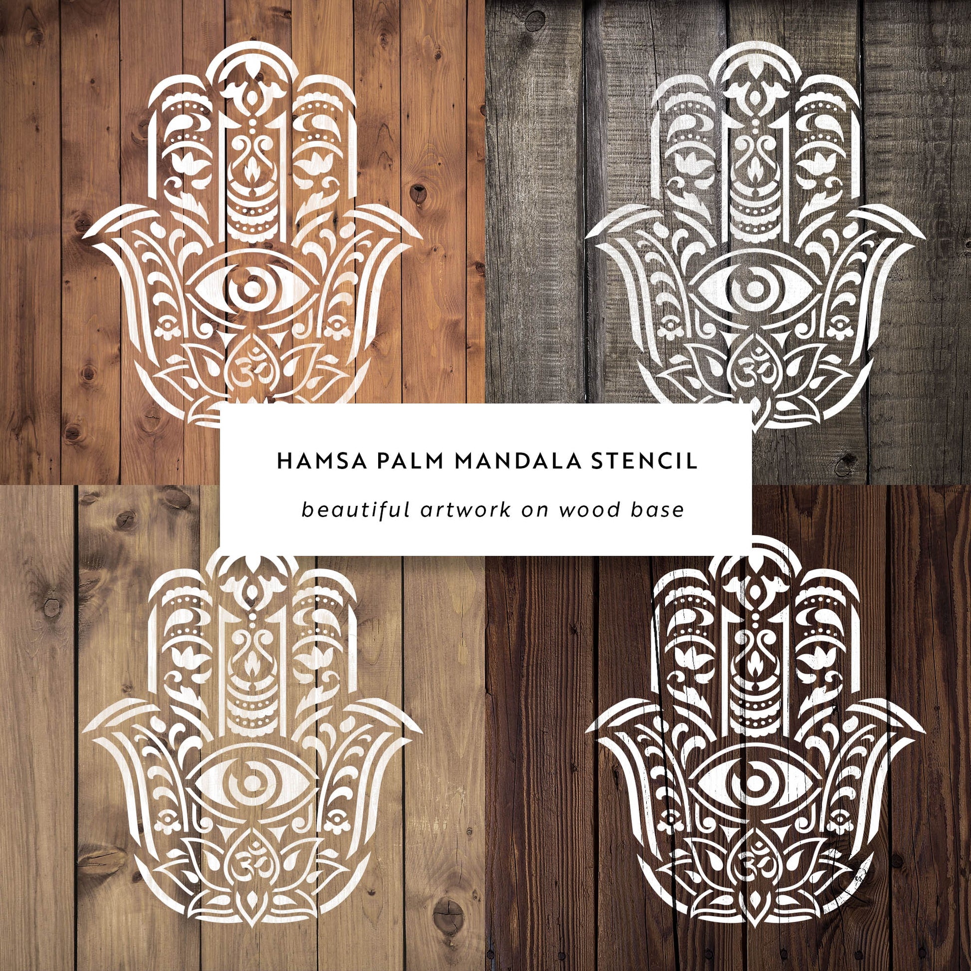 Hamsa Palm Mandala Stencil