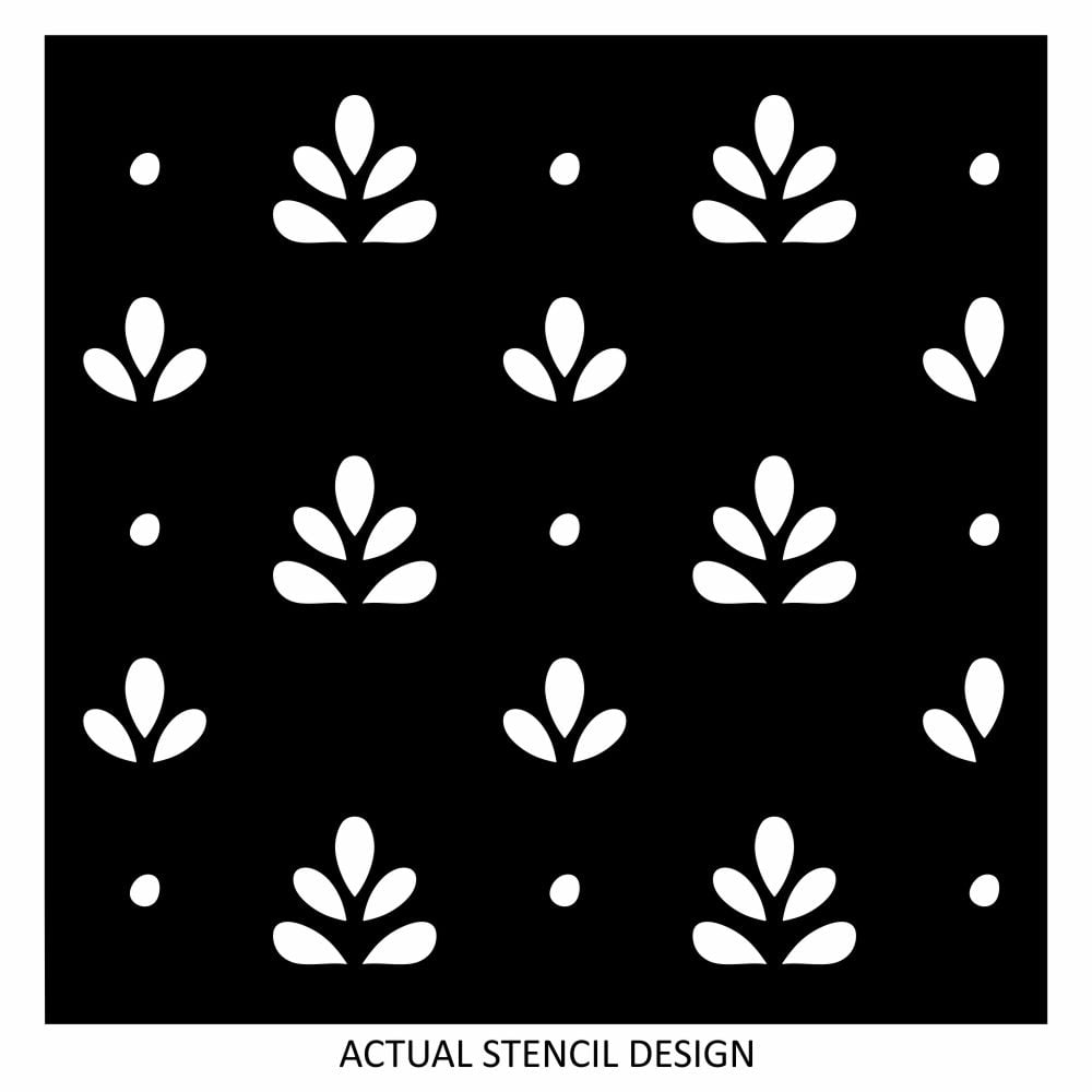 Boho Floral Dot Allover Stencil