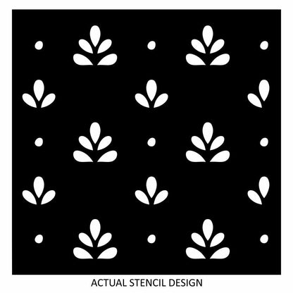 Boho Floral Dot Allover Stencil