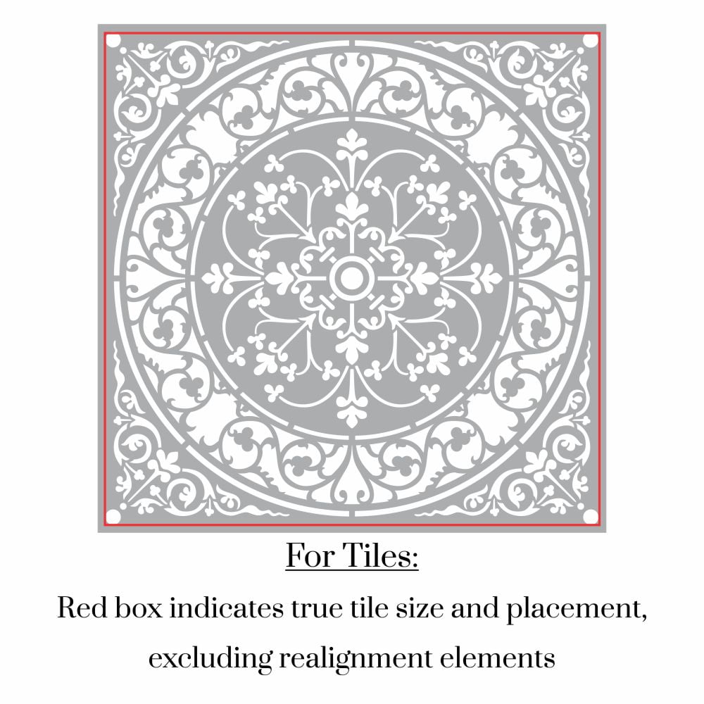 Italian Tile Damask Stencil