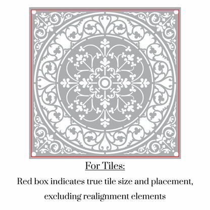 Italian Tile Damask Stencil