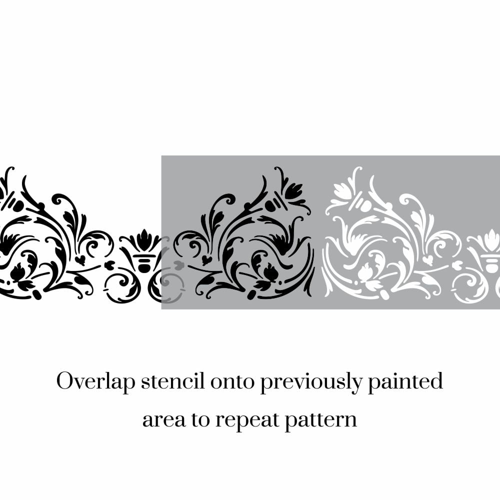 Florentine Damask Border Stencil