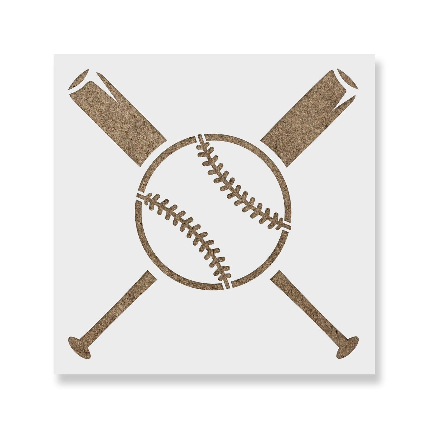 Baseball and Bats Stencil