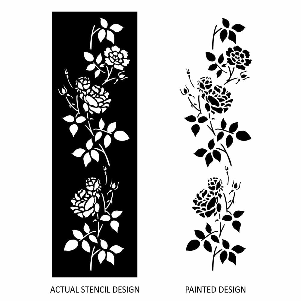 Rose Border Stencil