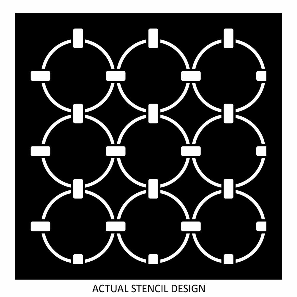 Modern Linked Chain Trellis stencil