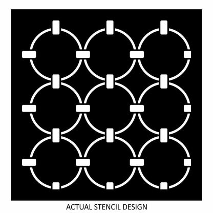 Modern Linked Chain Trellis stencil