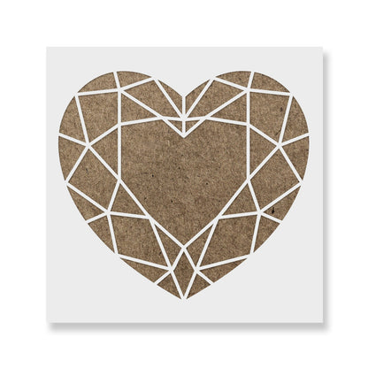 Geometric Heart Stencil