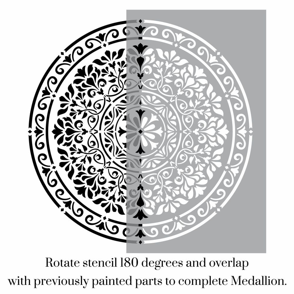 Anzia Floral Medallion Stencil