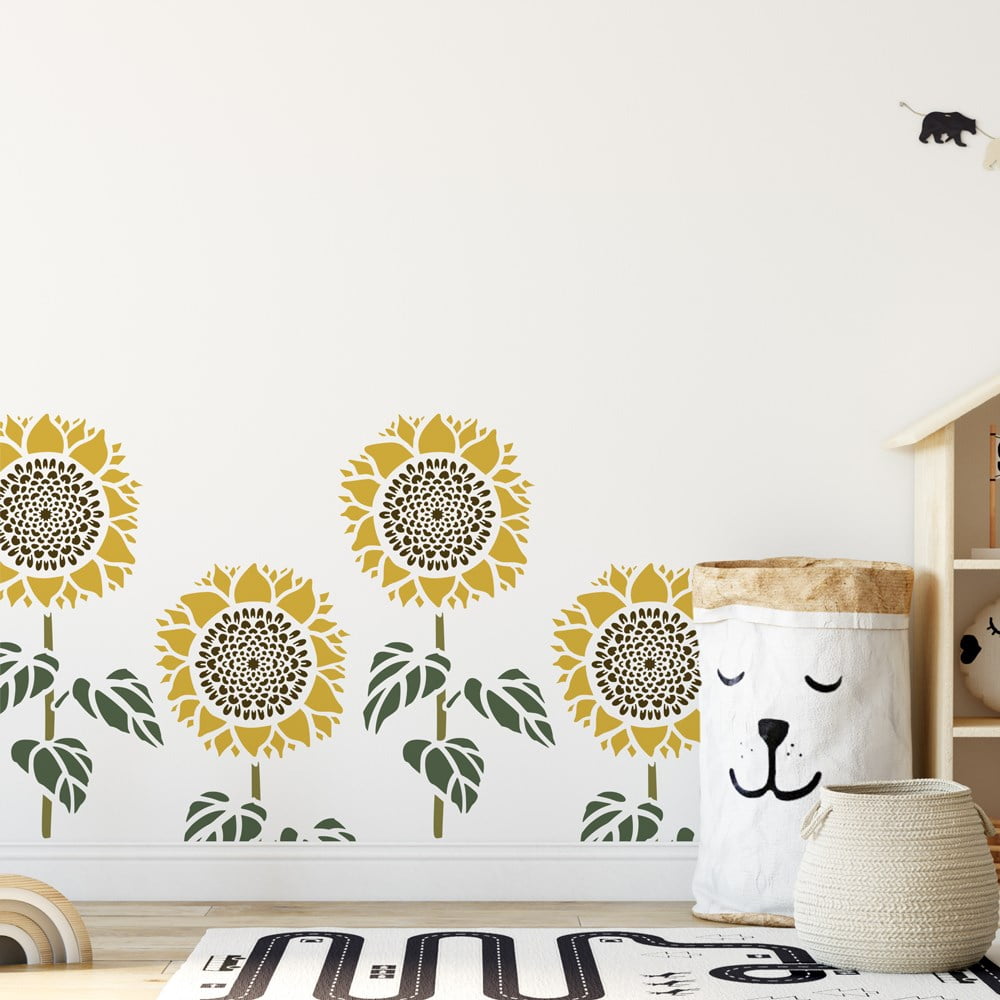 Decorative Sunflower Stencil