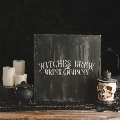 Witches Brew Label Stencil