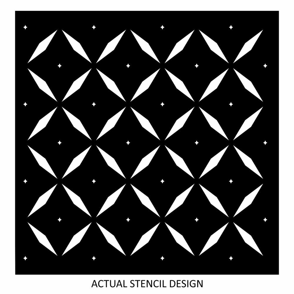 Diamond Geometric Allover Stencil