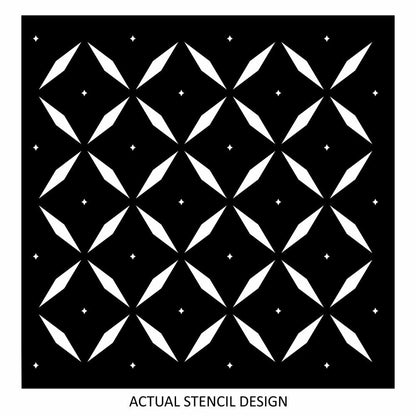 Diamond Geometric Allover Stencil