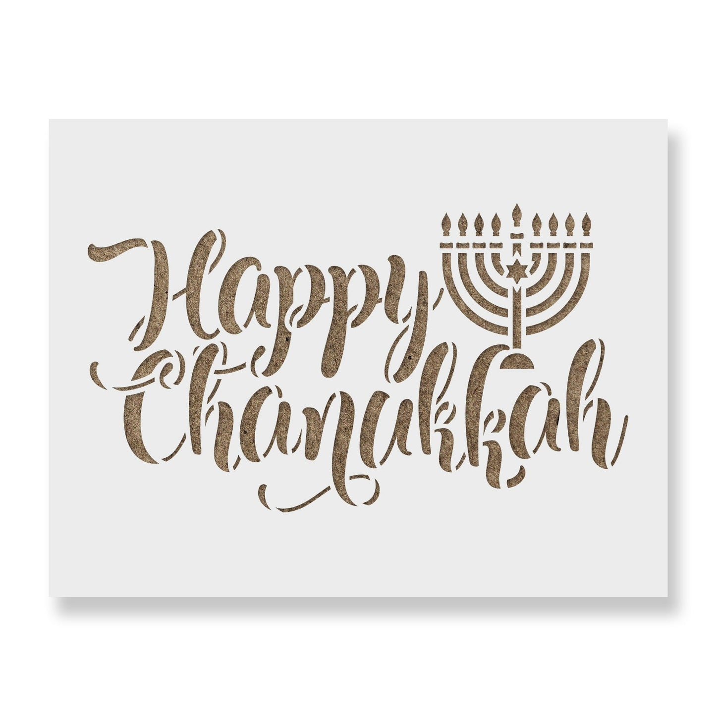 Happy Chanukkah Stencil