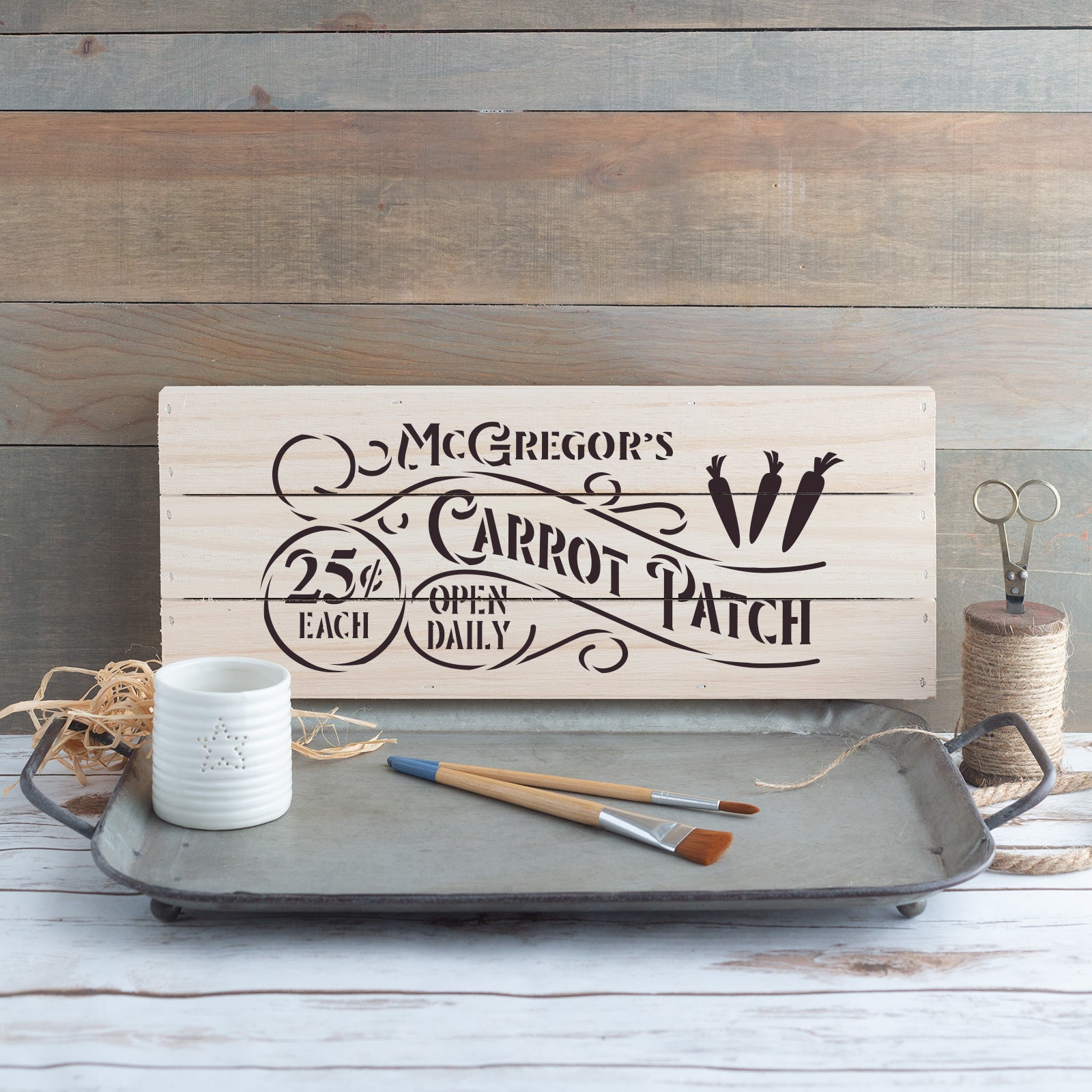 Carrot Patch Farmhouse Sign Stencil