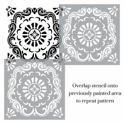 Malena Spanish Damask Stencil