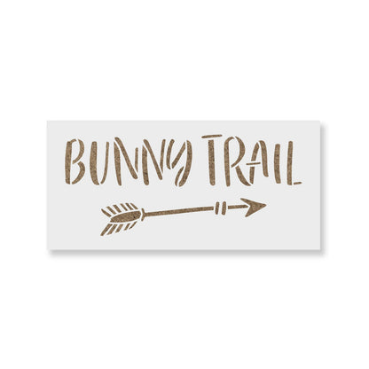 Easter Bunny Trail Arrow Stencil