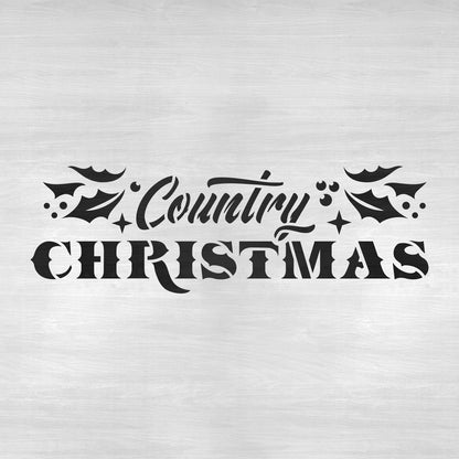 Country Christmas Stencil