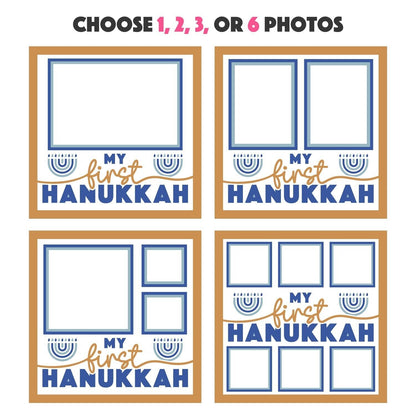 My First Hanukkah - 9 x 9 Inch Photo Frame - 1, 2, 3 or 6 photos / Multi Colour