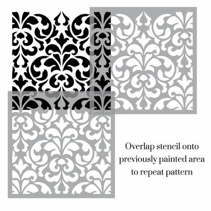 Lazenza Damask Wall Stencil