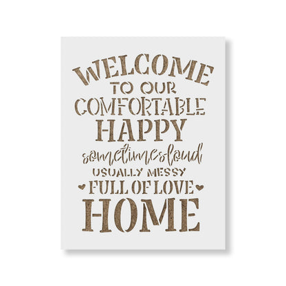 Welcome To Our Comfortable Home Stencil