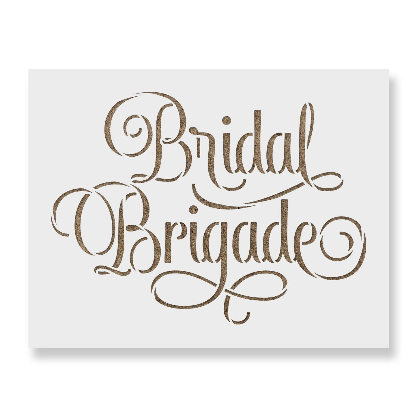 Bridal Brigade Wedding Label Stencil