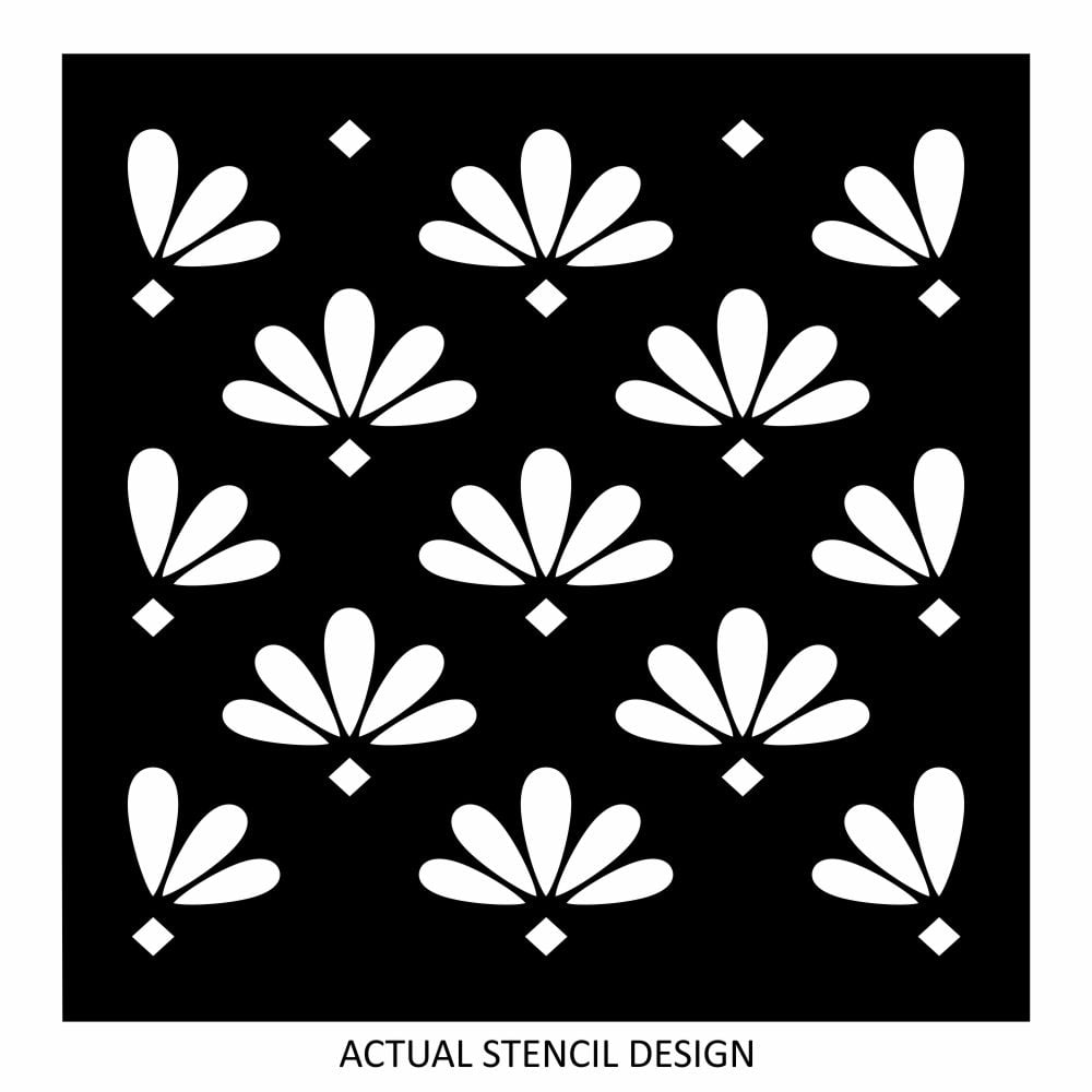 Minimalist Floral Allover Stencil