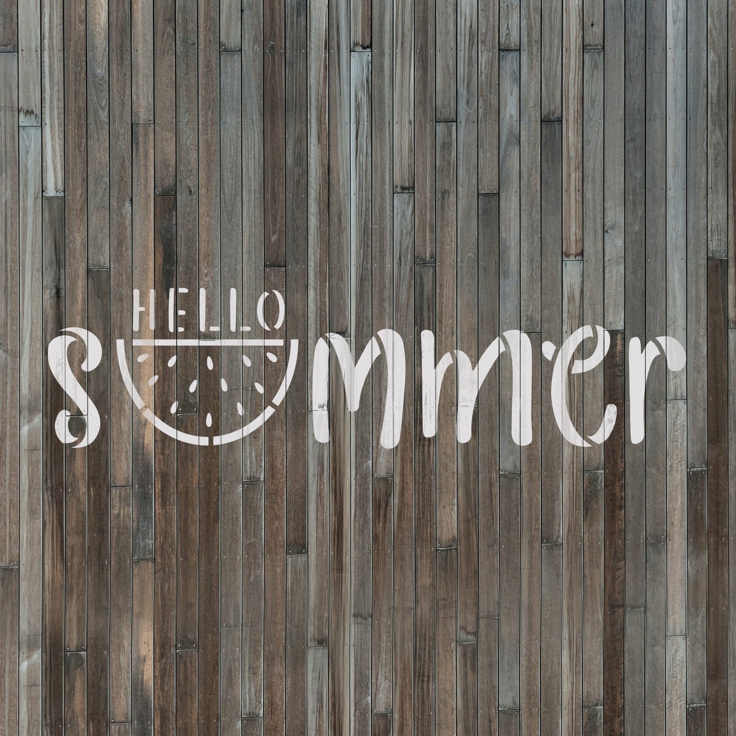 Hello Summer Watermelon Stencil