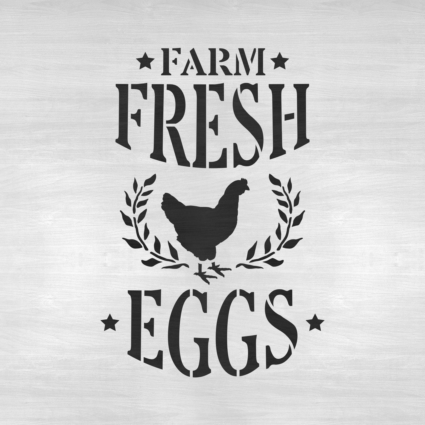 Farm Fresh Eggs Stencil