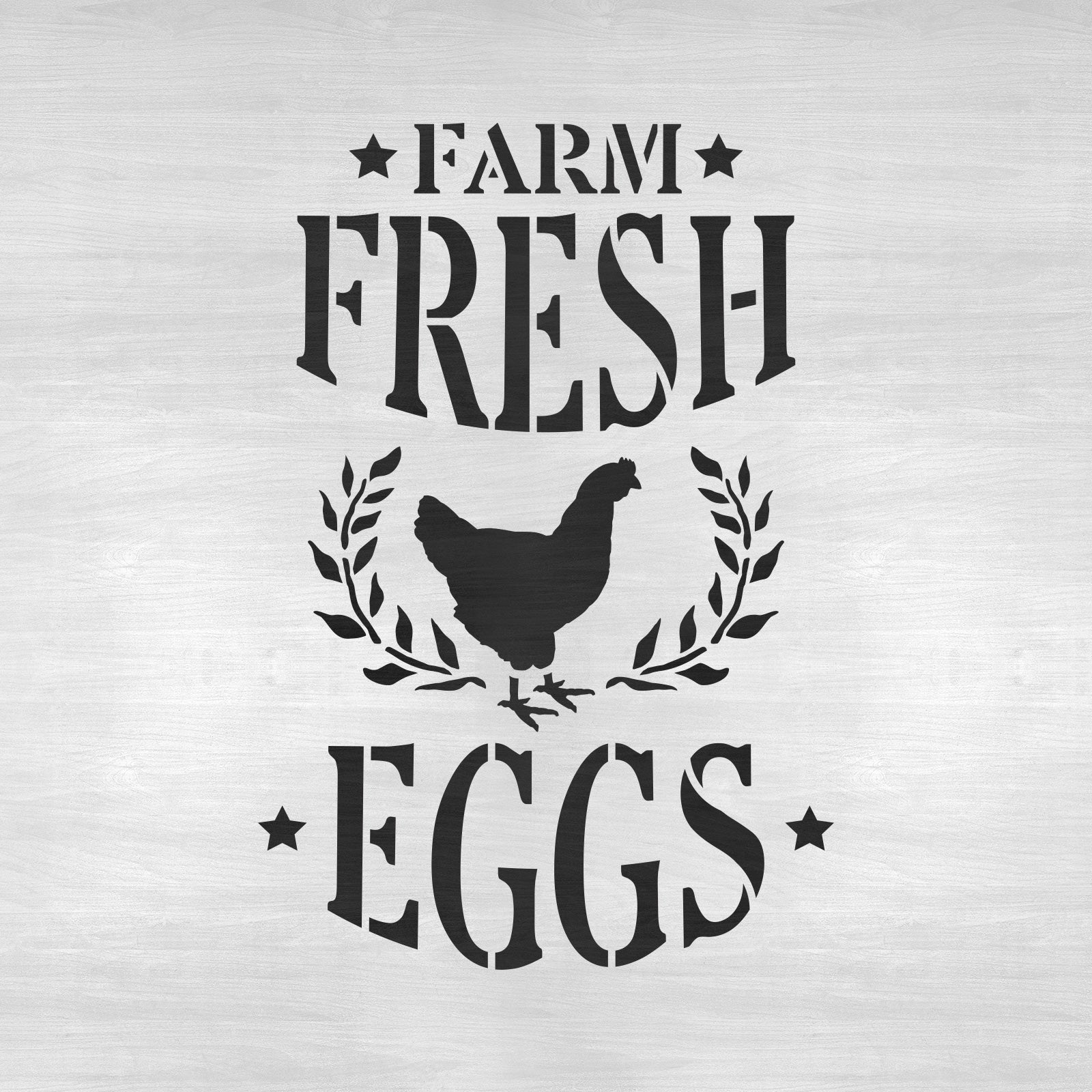 Farm Fresh Eggs Stencil