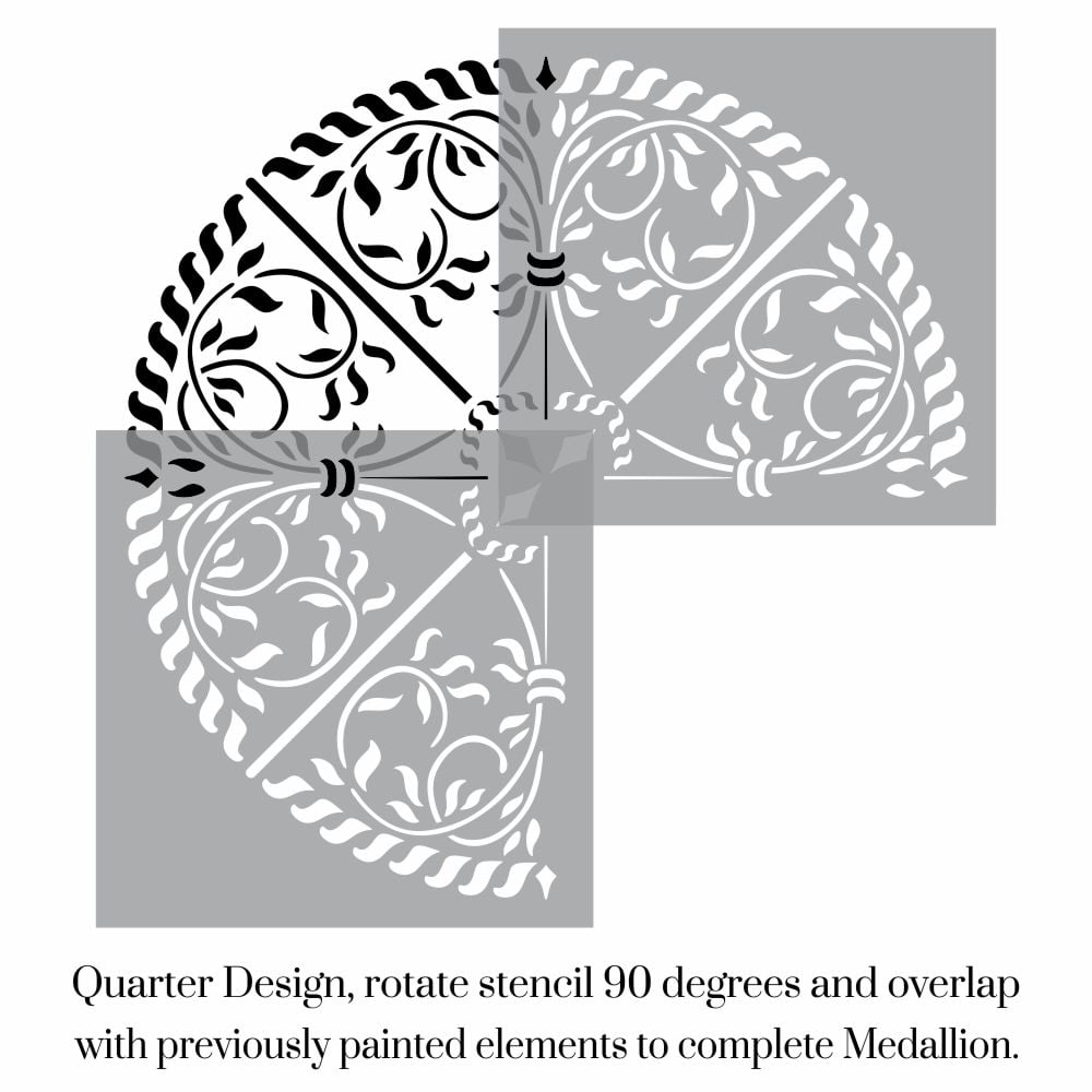 Edwardian Leafy Medallion Stencil