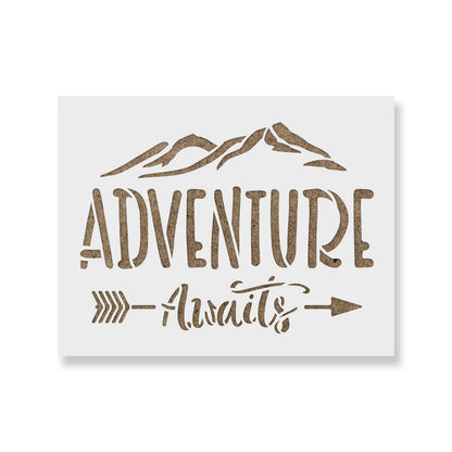 Adventure Awaits Stencil