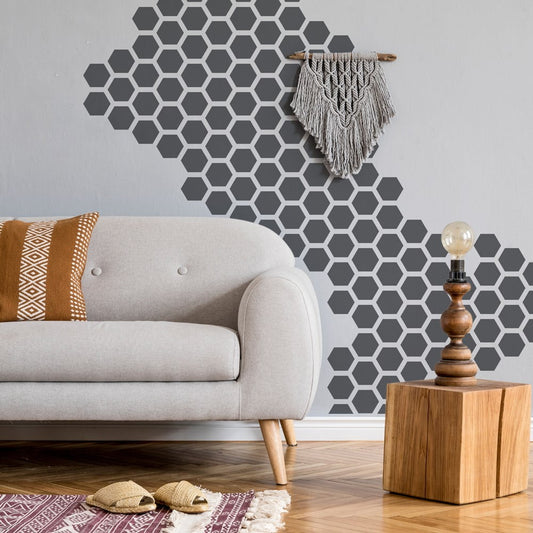 Honeycomb Hexagon Wall Stencil