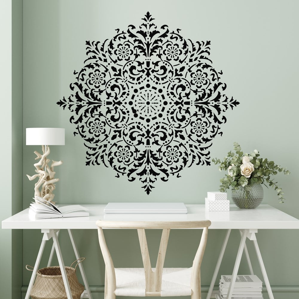 Extravagant Floral Medallion Stencil