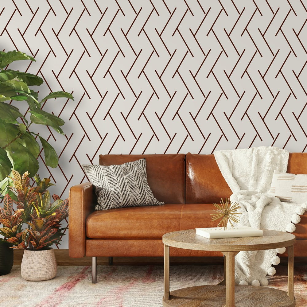 Herringbone Geometric Stencil