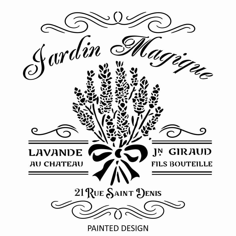 Lavender Jardin Stencil