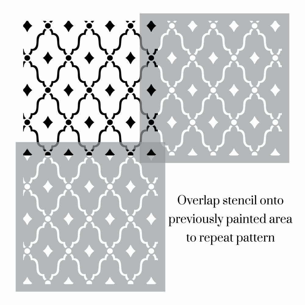 Casablanca Diamond Trellis Stencil