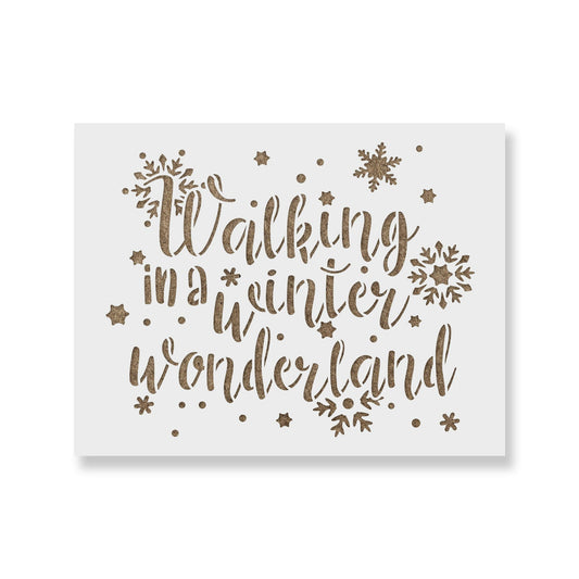 Walking in a Winter Wonderland Stencil