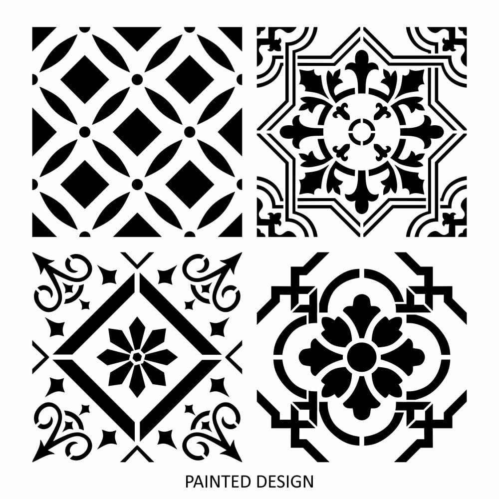 Caruna Allover Tile Stencil