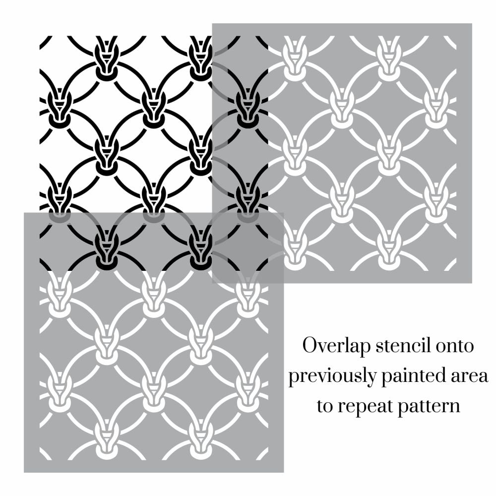 Macrame Knot Pattern Stencil