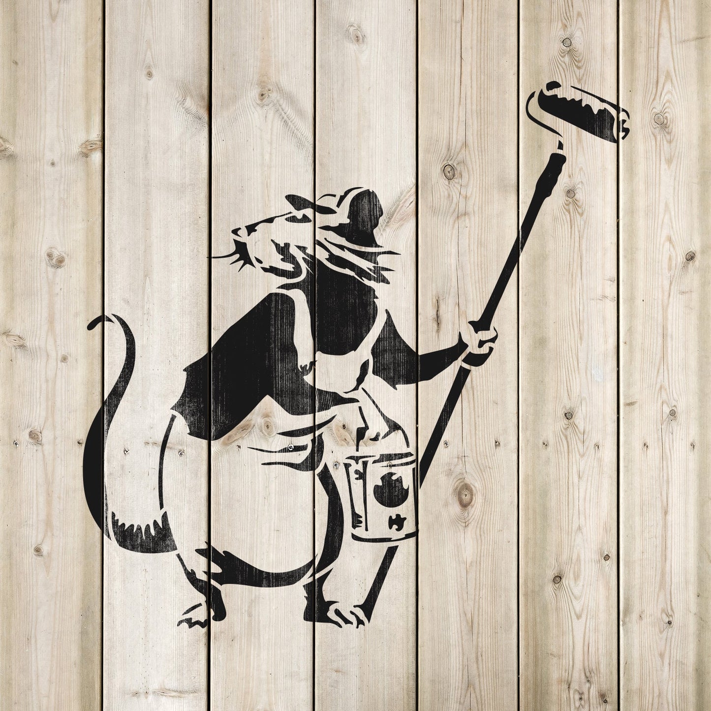 Rat Painter Banksy Stencil