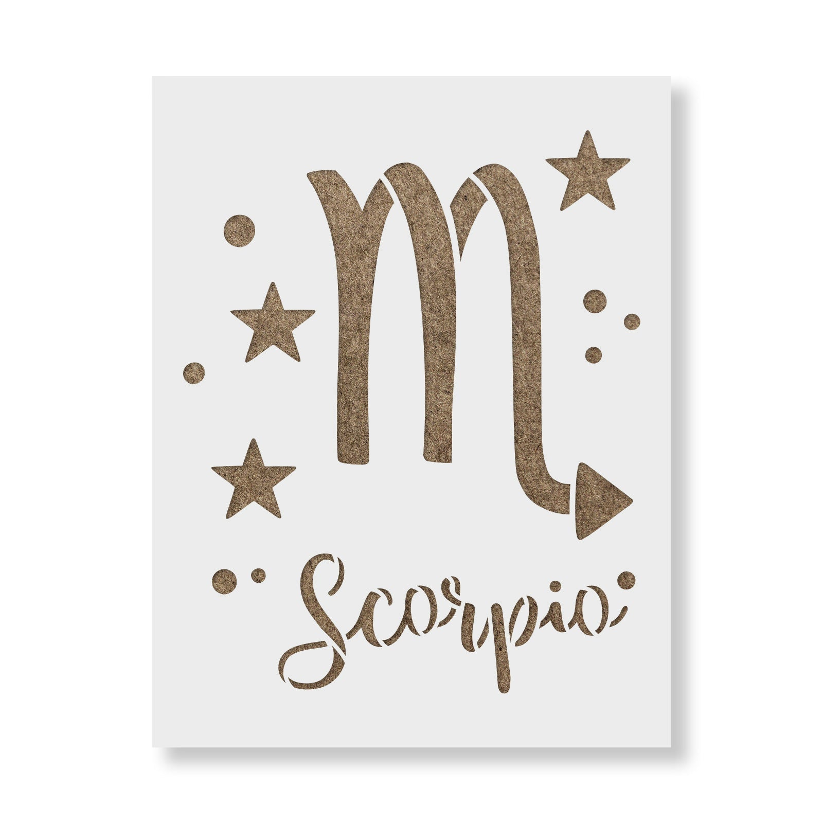 Scorpio Zodiac Symbol Stencil