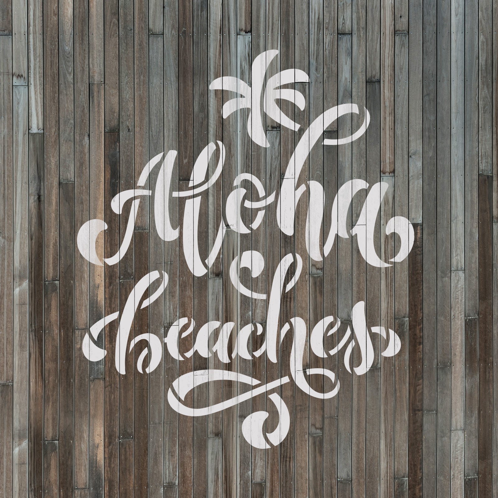 Aloha Beaches Hawaii Stencil