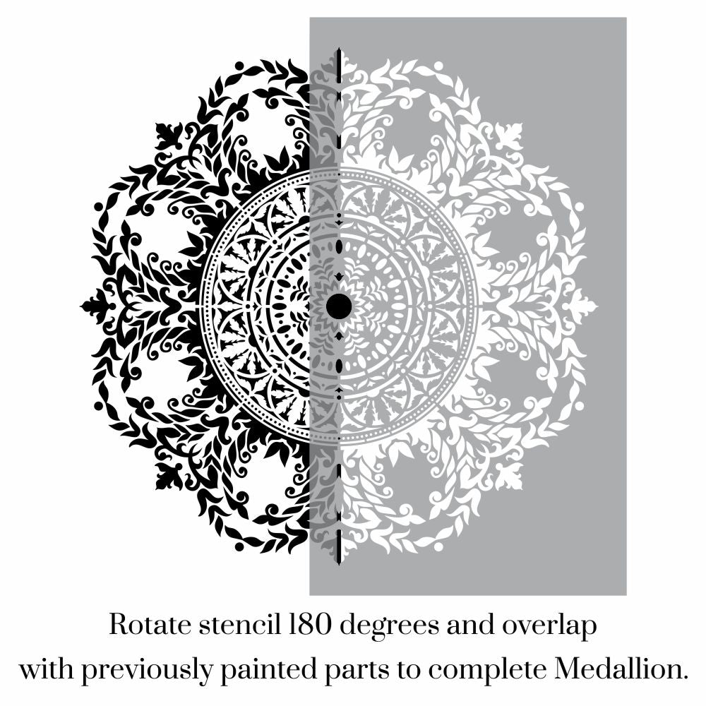 Ravenna Leafy Medallion Stencil